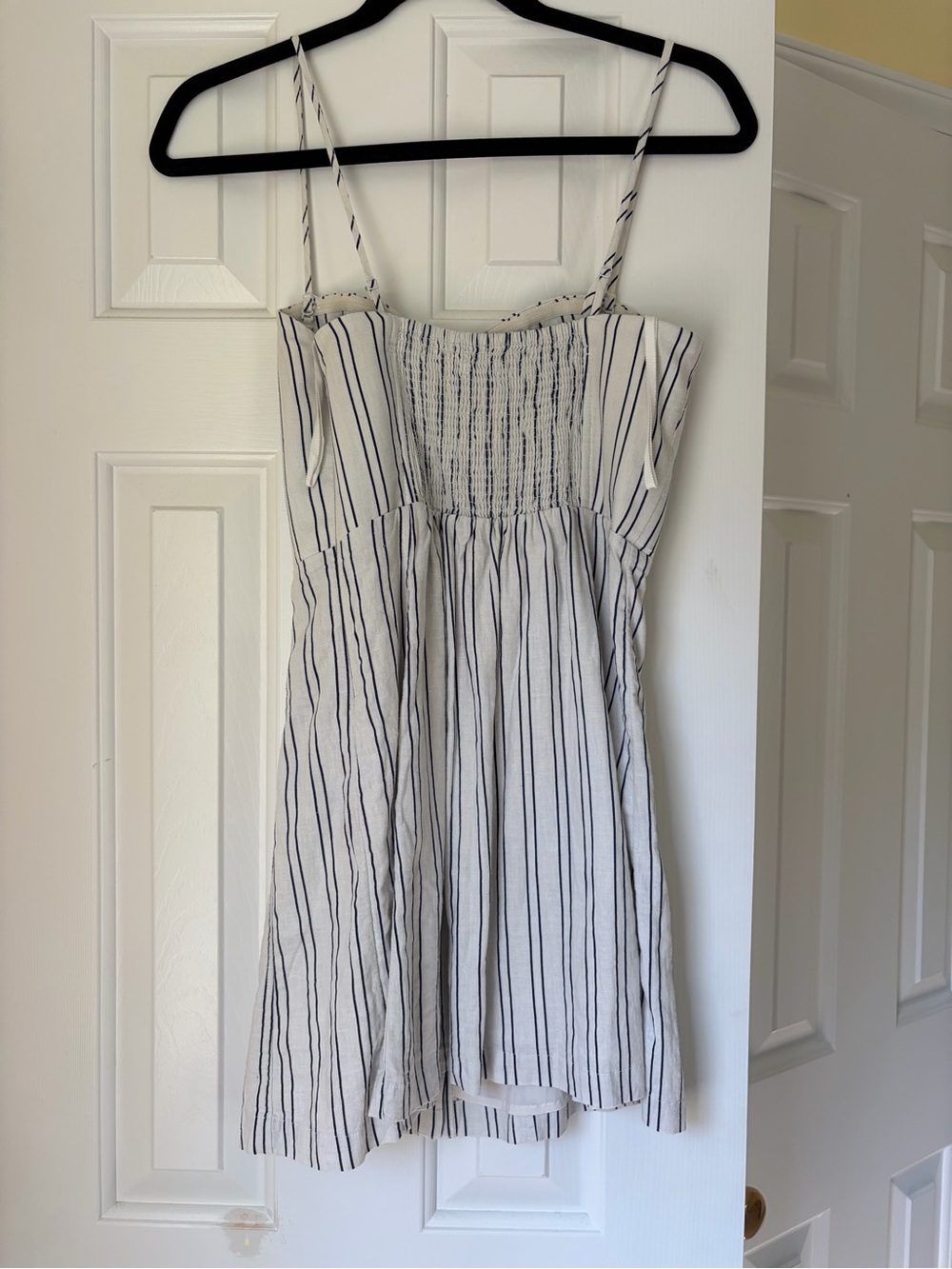 Kimchi Blue White and Navy Striped Mini Sundress